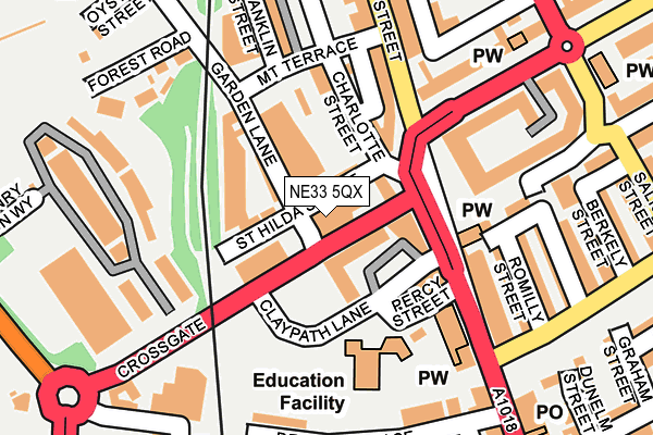 NE33 5QX map - OS OpenMap – Local (Ordnance Survey) NE33 5QX map - OS OpenMap – Local (Ordnance Survey)