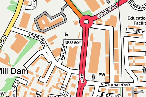 NE33 5QY map - OS OpenMap – Local (Ordnance Survey) NE33 5QY map - OS OpenMap – Local (Ordnance Survey)