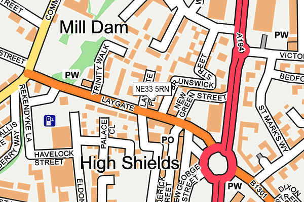 NE33 5RN map - OS OpenMap – Local (Ordnance Survey) NE33 5RN map - OS OpenMap – Local (Ordnance Survey)