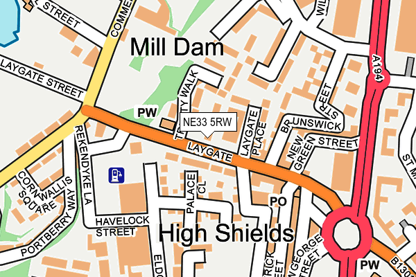 NE33 5RW map - OS OpenMap – Local (Ordnance Survey) NE33 5RW map - OS OpenMap – Local (Ordnance Survey)