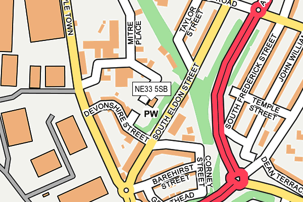 NE33 5SB map - OS OpenMap – Local (Ordnance Survey) NE33 5SB map - OS OpenMap – Local (Ordnance Survey)
