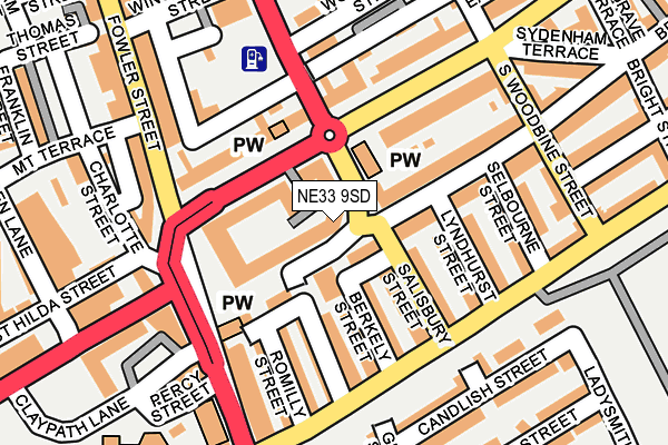 NE33 9SD map - OS OpenMap – Local (Ordnance Survey) NE33 9SD map - OS OpenMap – Local (Ordnance Survey)
