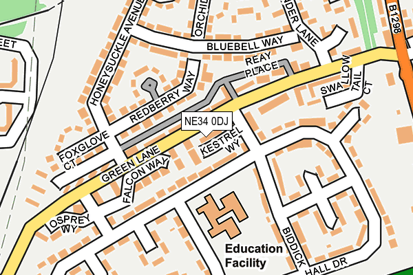 NE34 0DJ map - OS OpenMap – Local (Ordnance Survey) NE34 0DJ map - OS OpenMap – Local (Ordnance Survey)