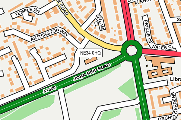 NE34 0HQ map - OS OpenMap – Local (Ordnance Survey) NE34 0HQ map - OS OpenMap – Local (Ordnance Survey)