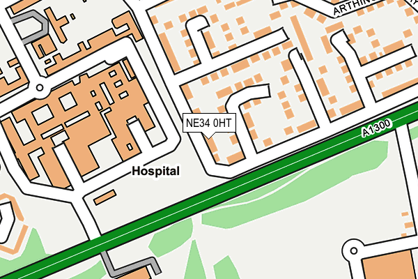 NE34 0HT map - OS OpenMap – Local (Ordnance Survey) NE34 0HT map - OS OpenMap – Local (Ordnance Survey)