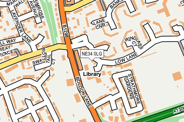 NE34 0LG map - OS OpenMap – Local (Ordnance Survey) NE34 0LG map - OS OpenMap – Local (Ordnance Survey)
