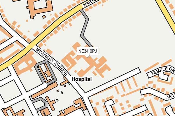 NE34 0PJ map - OS OpenMap – Local (Ordnance Survey) NE34 0PJ map - OS OpenMap – Local (Ordnance Survey)