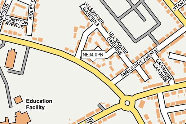 NE34 0PR map - OS OpenMap – Local (Ordnance Survey) NE34 0PR map - OS OpenMap – Local (Ordnance Survey)