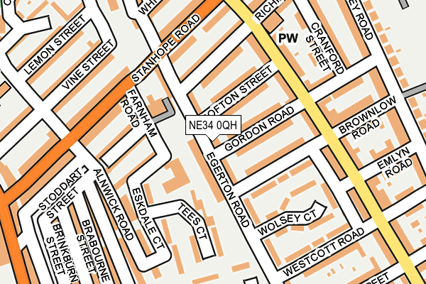 NE34 0QH map - OS OpenMap – Local (Ordnance Survey) NE34 0QH map - OS OpenMap – Local (Ordnance Survey)