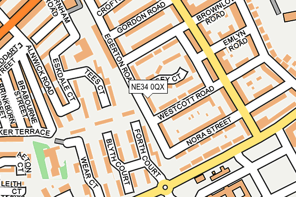 NE34 0QX map - OS OpenMap – Local (Ordnance Survey) NE34 0QX map - OS OpenMap – Local (Ordnance Survey)
