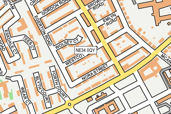 NE34 0QY map - OS OpenMap – Local (Ordnance Survey) NE34 0QY map - OS OpenMap – Local (Ordnance Survey)