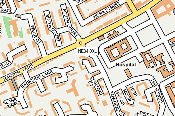 NE34 0XL map - OS OpenMap – Local (Ordnance Survey) NE34 0XL map - OS OpenMap – Local (Ordnance Survey)
