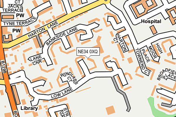 NE34 0XQ map - OS OpenMap – Local (Ordnance Survey) NE34 0XQ map - OS OpenMap – Local (Ordnance Survey)