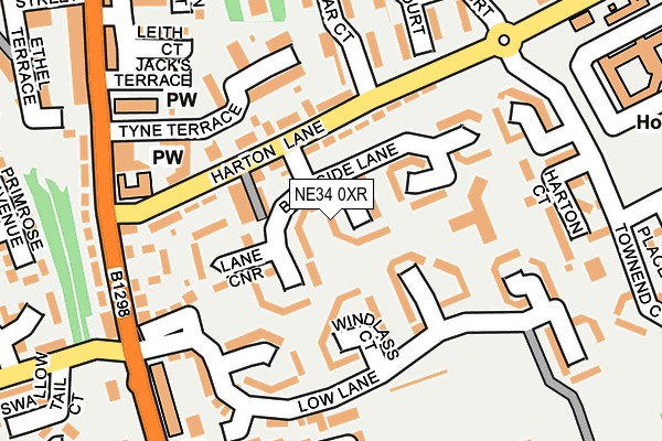 NE34 0XR map - OS OpenMap – Local (Ordnance Survey) NE34 0XR map - OS OpenMap – Local (Ordnance Survey)
