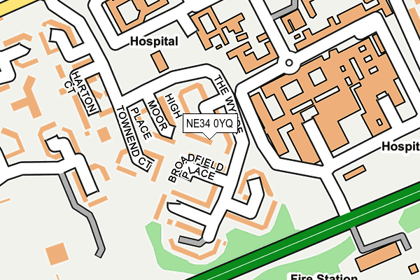 NE34 0YQ map - OS OpenMap – Local (Ordnance Survey) NE34 0YQ map - OS OpenMap – Local (Ordnance Survey)