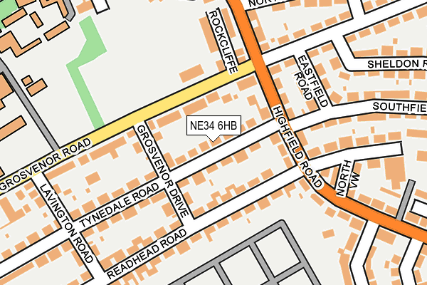NE34 6HB map - OS OpenMap – Local (Ordnance Survey) NE34 6HB map - OS OpenMap – Local (Ordnance Survey)