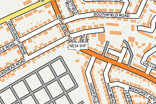 NE34 6HF map - OS OpenMap – Local (Ordnance Survey) NE34 6HF map - OS OpenMap – Local (Ordnance Survey)