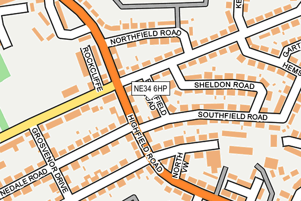 NE34 6HP map - OS OpenMap – Local (Ordnance Survey) NE34 6HP map - OS OpenMap – Local (Ordnance Survey)