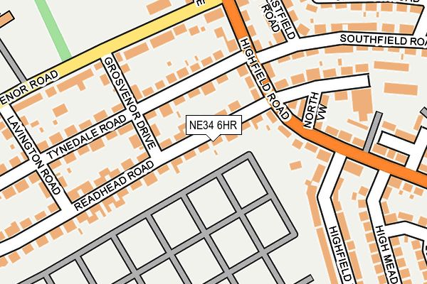 NE34 6HR map - OS OpenMap – Local (Ordnance Survey) NE34 6HR map - OS OpenMap – Local (Ordnance Survey)