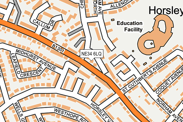 NE34 6LQ map - OS OpenMap – Local (Ordnance Survey) NE34 6LQ map - OS OpenMap – Local (Ordnance Survey)