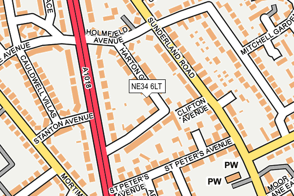 NE34 6LT map - OS OpenMap – Local (Ordnance Survey) NE34 6LT map - OS OpenMap – Local (Ordnance Survey)