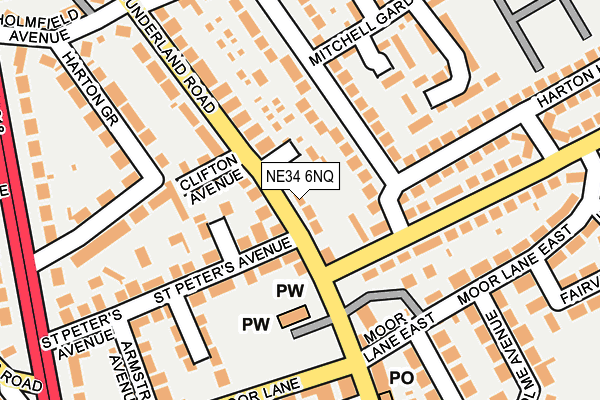 NE34 6NQ map - OS OpenMap – Local (Ordnance Survey)