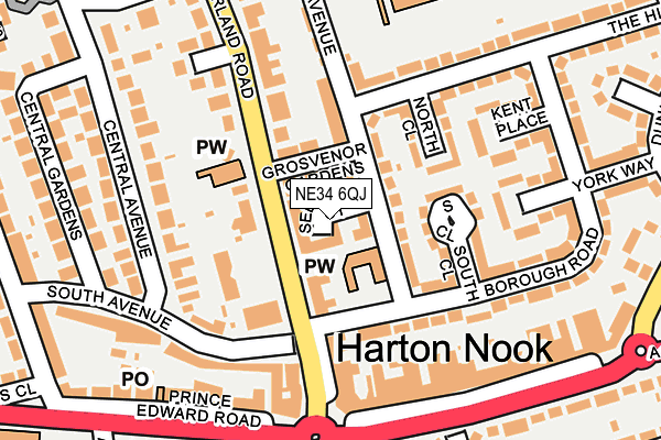 NE34 6QJ map - OS OpenMap – Local (Ordnance Survey) NE34 6QJ map - OS OpenMap – Local (Ordnance Survey)