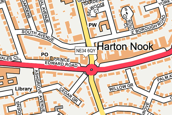 NE34 6QY map - OS OpenMap – Local (Ordnance Survey) NE34 6QY map - OS OpenMap – Local (Ordnance Survey)