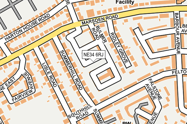 NE34 6RJ map - OS OpenMap – Local (Ordnance Survey) NE34 6RJ map - OS OpenMap – Local (Ordnance Survey)