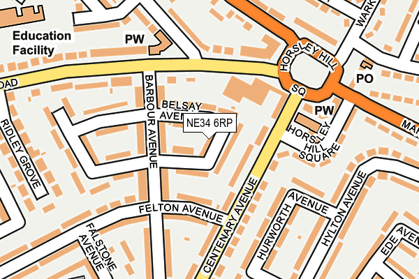 NE34 6RP map - OS OpenMap – Local (Ordnance Survey) NE34 6RP map - OS OpenMap – Local (Ordnance Survey)