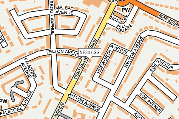 NE34 6SG map - OS OpenMap – Local (Ordnance Survey) NE34 6SG map - OS OpenMap – Local (Ordnance Survey)