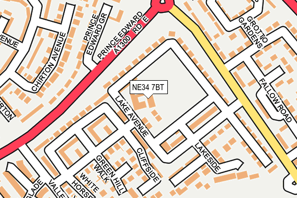NE34 7BT map - OS OpenMap – Local (Ordnance Survey) NE34 7BT map - OS OpenMap – Local (Ordnance Survey)