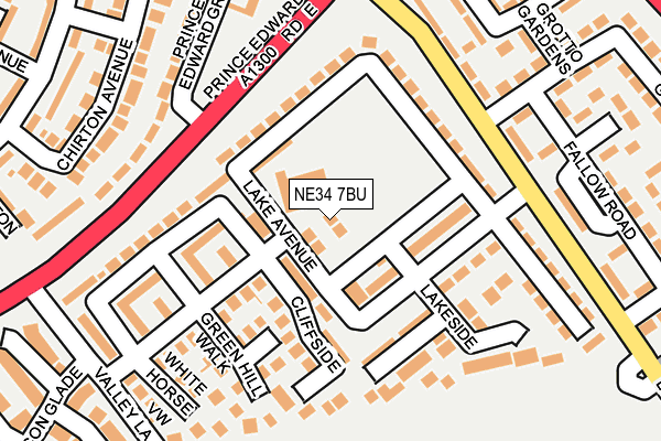 NE34 7BU map - OS OpenMap – Local (Ordnance Survey) NE34 7BU map - OS OpenMap – Local (Ordnance Survey)