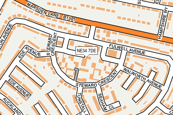 NE34 7DE map - OS OpenMap – Local (Ordnance Survey) NE34 7DE map - OS OpenMap – Local (Ordnance Survey)
