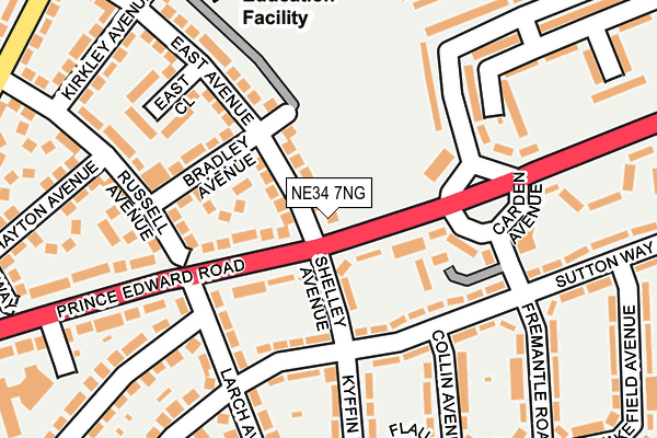 NE34 7NG map - OS OpenMap – Local (Ordnance Survey) NE34 7NG map - OS OpenMap – Local (Ordnance Survey)