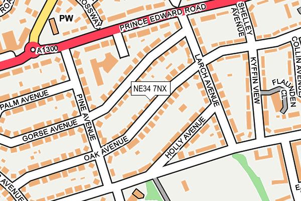 NE34 7NX map - OS OpenMap – Local (Ordnance Survey) NE34 7NX map - OS OpenMap – Local (Ordnance Survey)