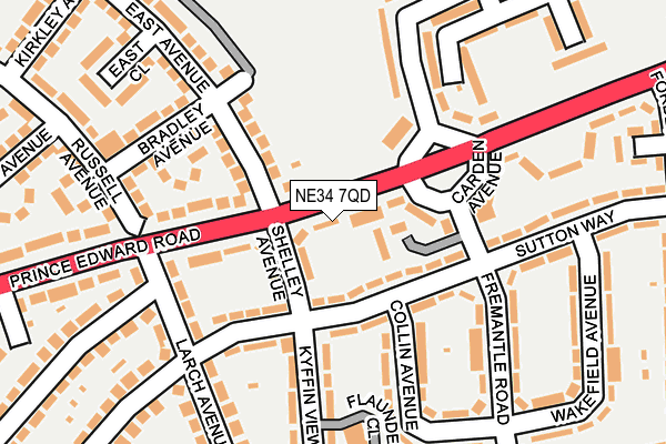 NE34 7QD map - OS OpenMap – Local (Ordnance Survey) NE34 7QD map - OS OpenMap – Local (Ordnance Survey)