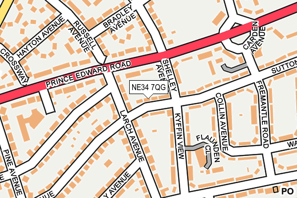 NE34 7QG map - OS OpenMap – Local (Ordnance Survey) NE34 7QG map - OS OpenMap – Local (Ordnance Survey)