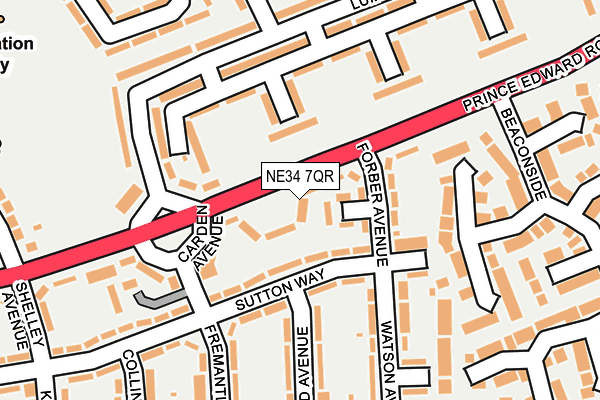 NE34 7QR map - OS OpenMap – Local (Ordnance Survey) NE34 7QR map - OS OpenMap – Local (Ordnance Survey)