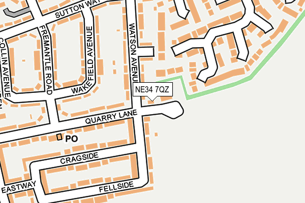 NE34 7QZ map - OS OpenMap – Local (Ordnance Survey) NE34 7QZ map - OS OpenMap – Local (Ordnance Survey)