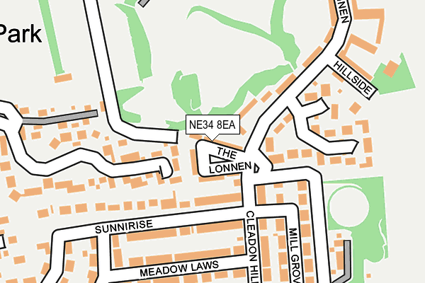 NE34 8EA map - OS OpenMap – Local (Ordnance Survey) NE34 8EA map - OS OpenMap – Local (Ordnance Survey)