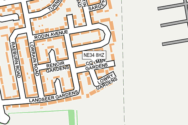 NE34 8HZ map - OS OpenMap – Local (Ordnance Survey) NE34 8HZ map - OS OpenMap – Local (Ordnance Survey)