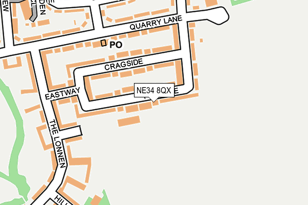 NE34 8QX map - OS OpenMap – Local (Ordnance Survey) NE34 8QX map - OS OpenMap – Local (Ordnance Survey)