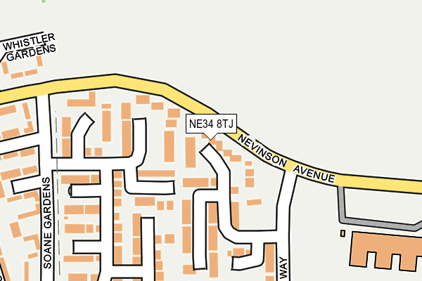 NE34 8TJ map - OS OpenMap – Local (Ordnance Survey) NE34 8TJ map - OS OpenMap – Local (Ordnance Survey)