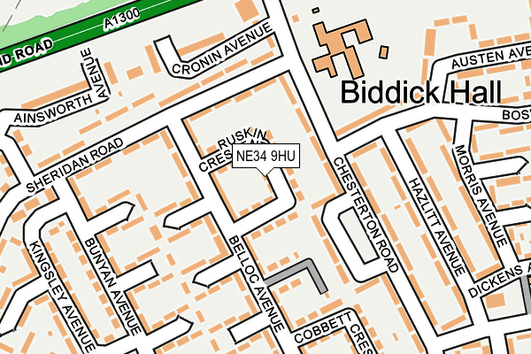 NE34 9HU map - OS OpenMap – Local (Ordnance Survey) NE34 9HU map - OS OpenMap – Local (Ordnance Survey)
