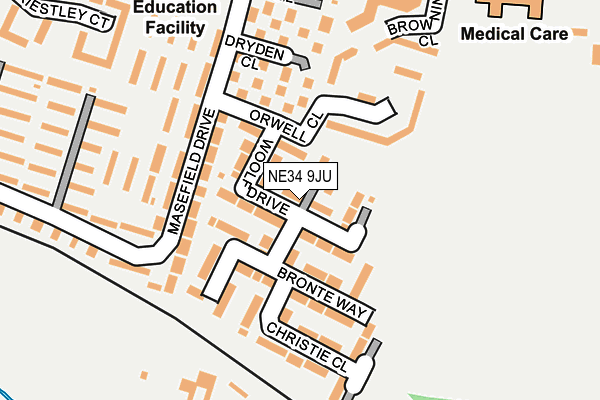 NE34 9JU map - OS OpenMap – Local (Ordnance Survey) NE34 9JU map - OS OpenMap – Local (Ordnance Survey)