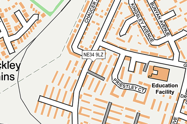 NE34 9LZ map - OS OpenMap – Local (Ordnance Survey) NE34 9LZ map - OS OpenMap – Local (Ordnance Survey)