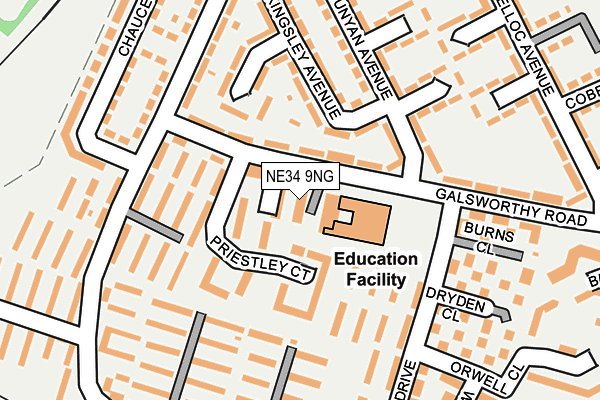 NE34 9NG map - OS OpenMap – Local (Ordnance Survey) NE34 9NG map - OS OpenMap – Local (Ordnance Survey)