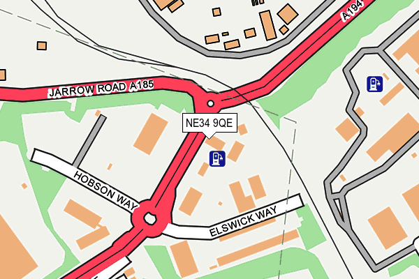 NE34 9QE map - OS OpenMap – Local (Ordnance Survey) NE34 9QE map - OS OpenMap – Local (Ordnance Survey)