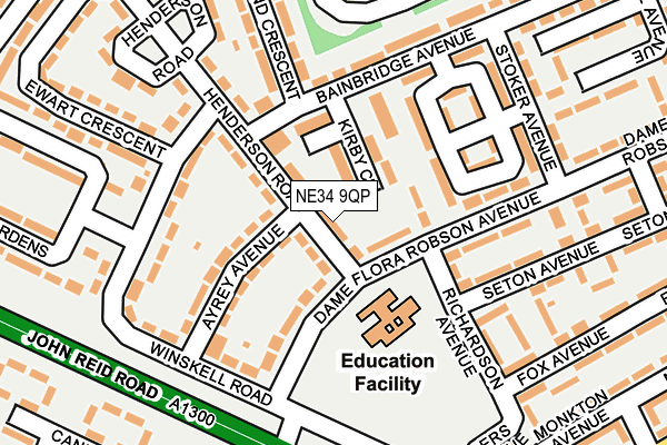 NE34 9QP map - OS OpenMap – Local (Ordnance Survey) NE34 9QP map - OS OpenMap – Local (Ordnance Survey)